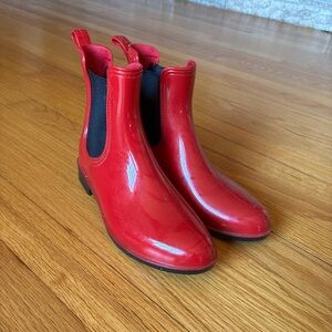 Seven7 Red Chelsea Rain Boots